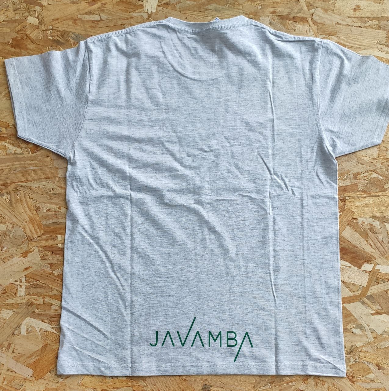 Camiseta Gris Logo JAVAMBA Verde