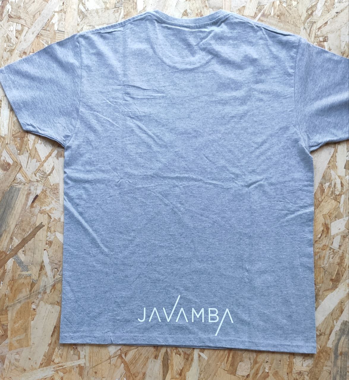Camiseta Gris Logo JAVAMBA Blanco