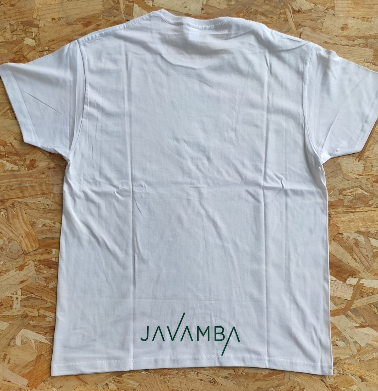 Camiseta Blanca Logo JAVAMBA Verde