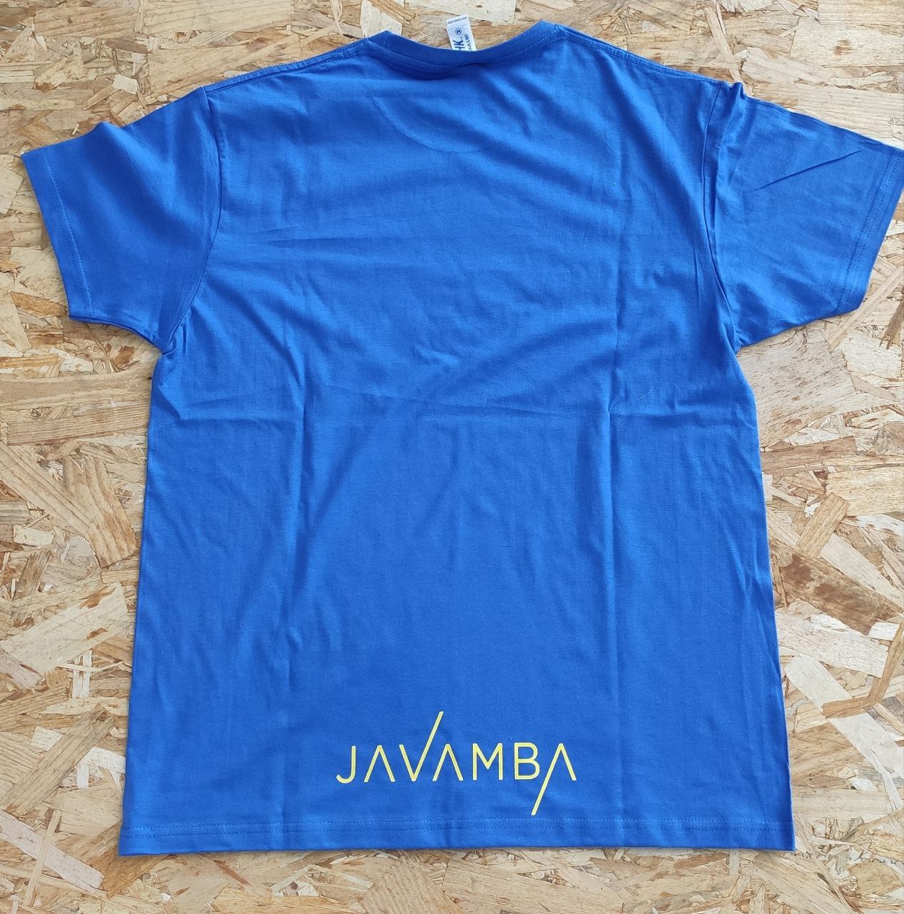 Camiseta Azul Logo JAVAMBA Amarillo
