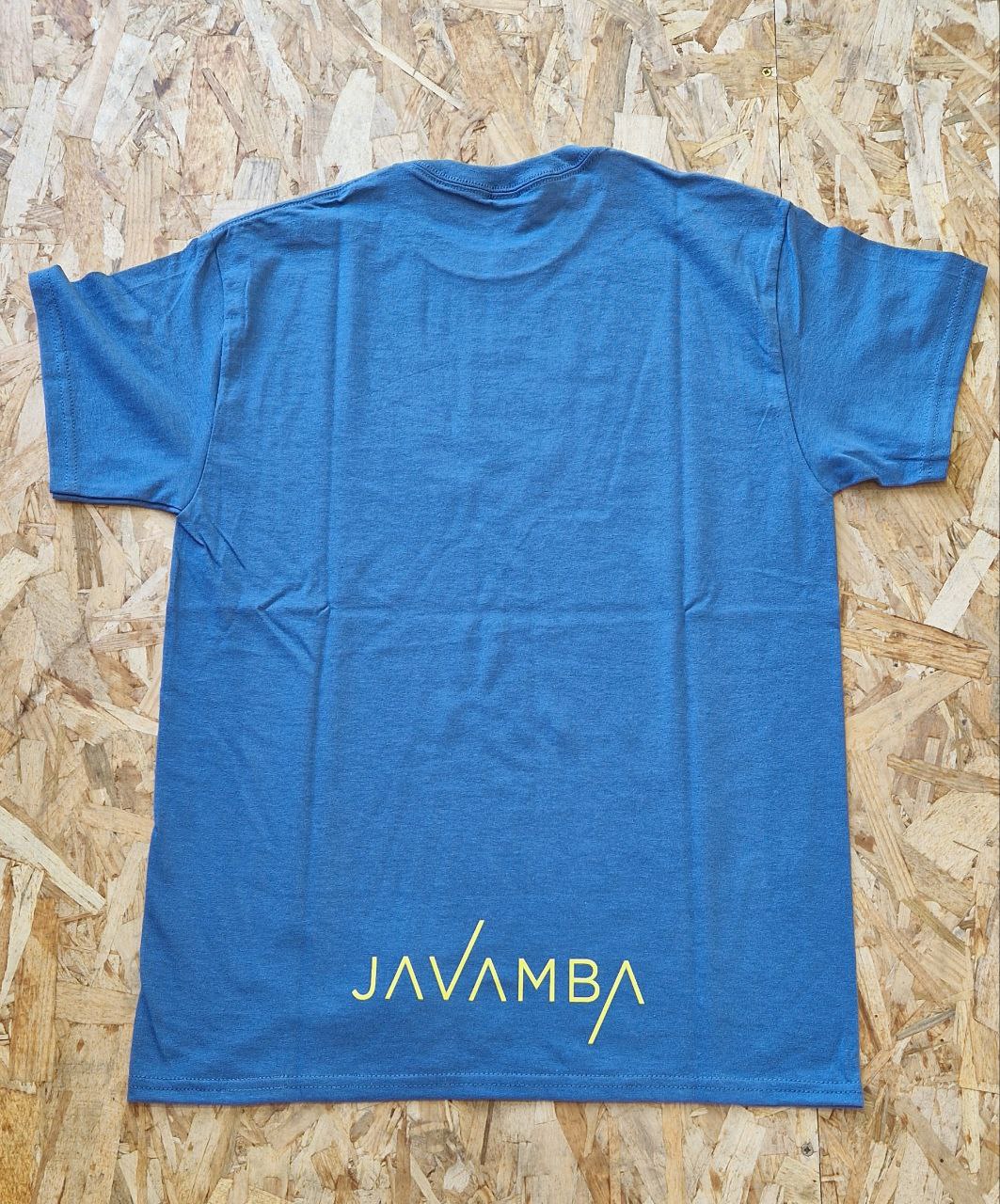 Camiseta Azul claro Logo JAVAMBA Amarillo